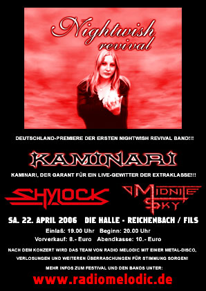 Midnite Sky, Kaminari, Nightwish Revival, Shylock